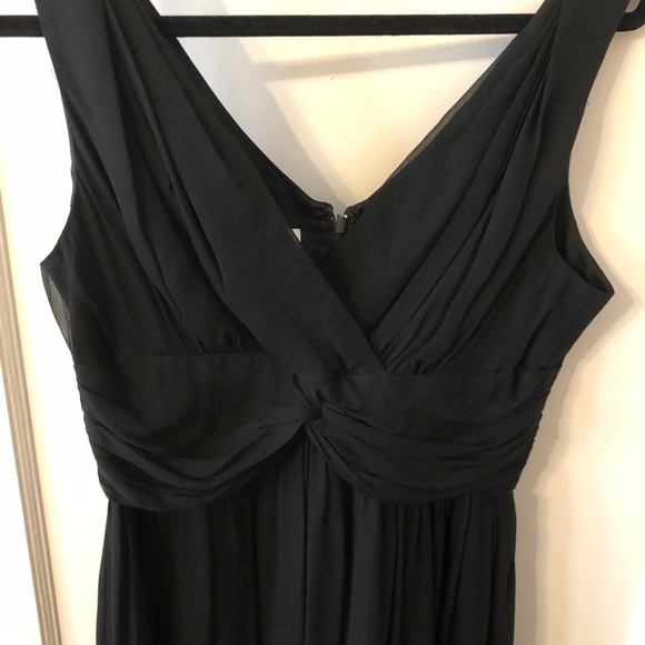 Donna Morgan Julie black long chiffon gown - Picture 4 of 7